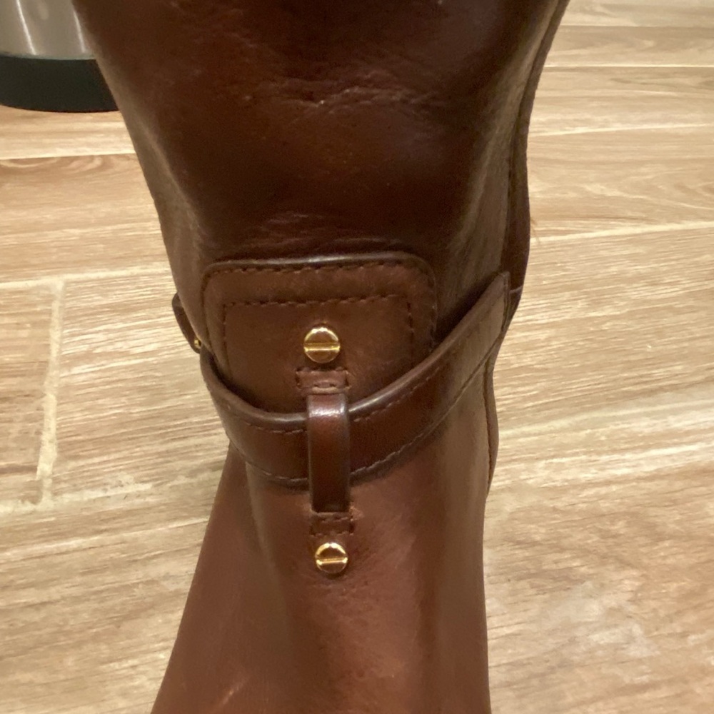 Tory Burch Brown Leather Riding Boots - Picture 5 of 16
